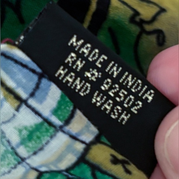 Sacred Threads Floral Fashion Scarf Colorful Botanical Boho Romani Festival - Picture 3 of 4